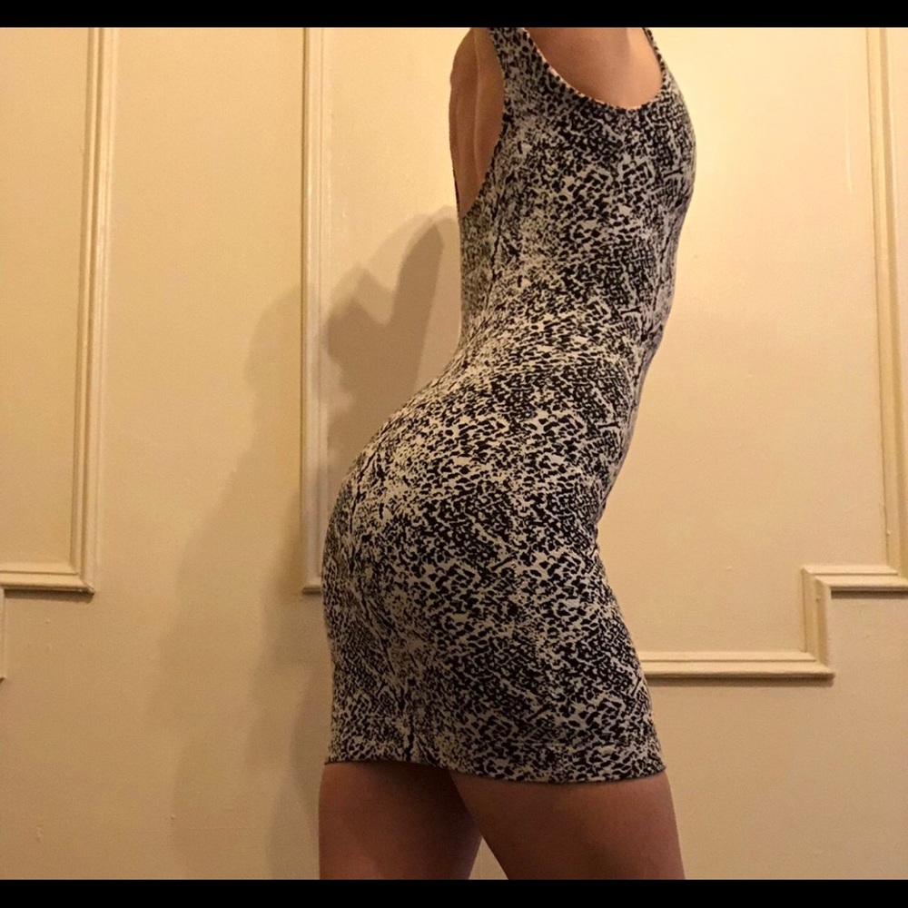 Black and White Bodycon Dress